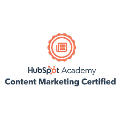 HubSpot Academy Content Marketing Certified logo.