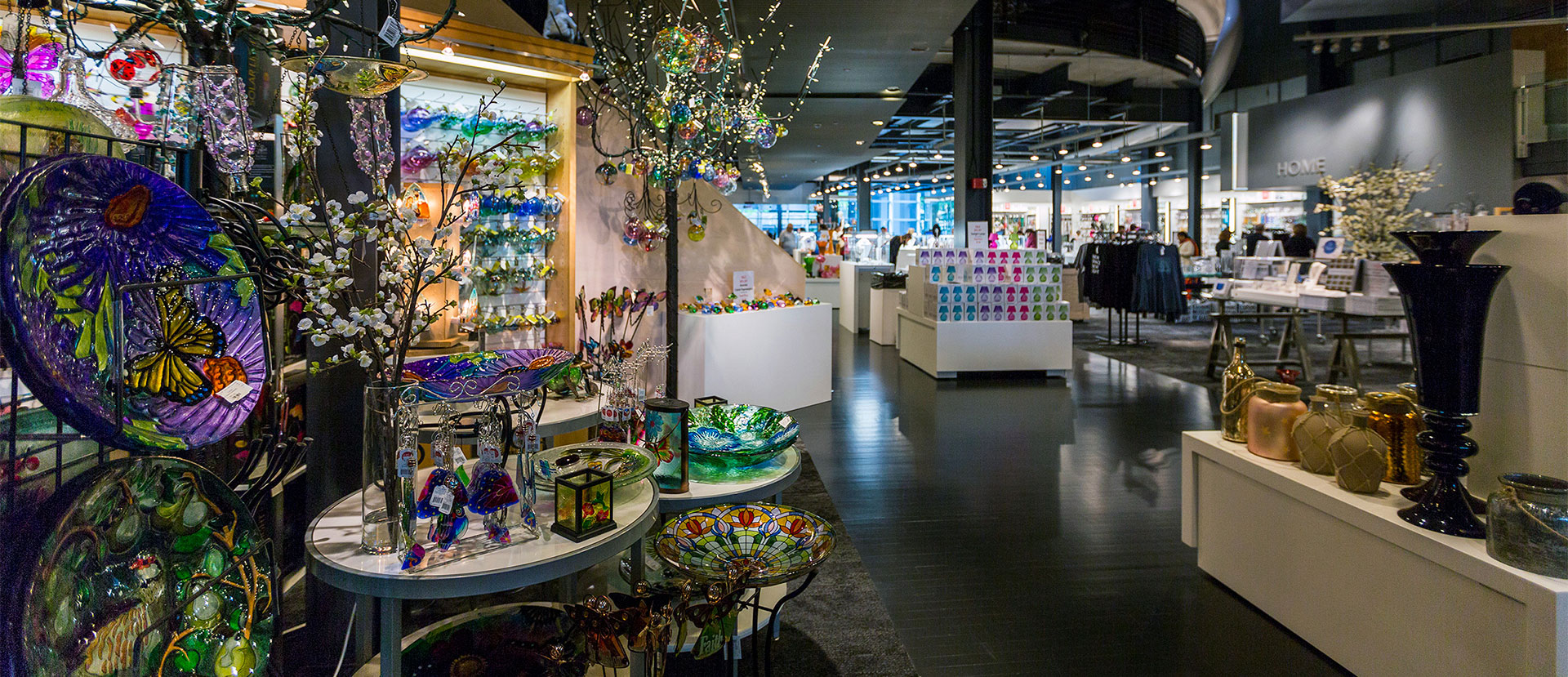 Interior of The Shops at Corning Museum of Glass.